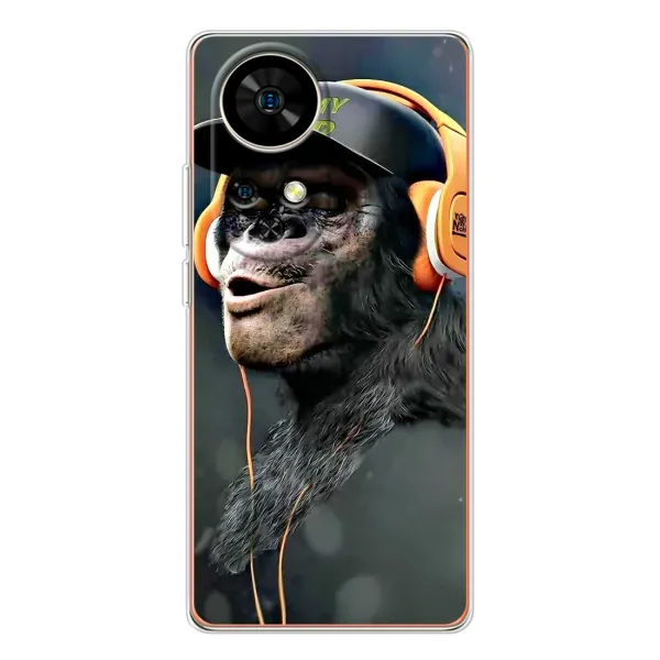 Чехол с принтом «В наушниках» для Ulefone Note 17 Pro