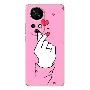 Чехол с принтом для Ulefone Note 17 Pro (AlphaPrint - Знак сердечка)
