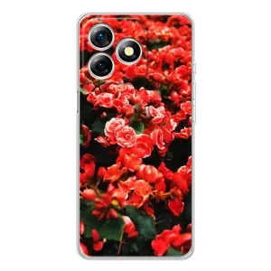 Чехлы с Цветами для Ulefone Note 18 Pro (VPrint) (Цветы красные)