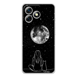 Чохол з принтом «Дівчина з котом» для Ulefone Note 18 Pro