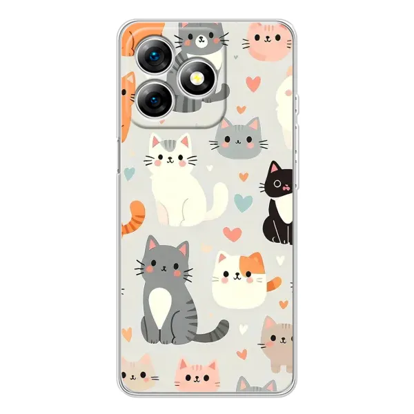 Чохол з принтом «Колаж котів» для Ulefone Note 18 Pro