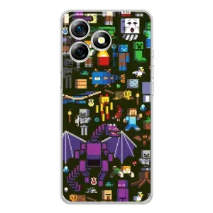 Чохол Майнкрафт на Ulefone Note 18 Pro (AlphaPrint) Minecraft (Колаж Майнкрафт)