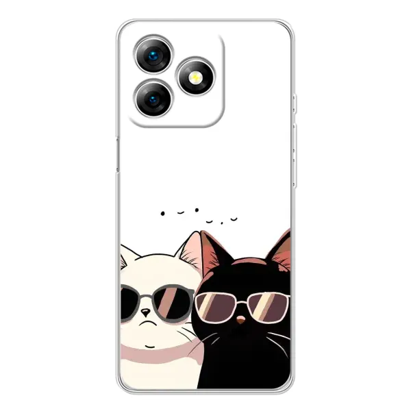 Чохол з принтом «Коти в окулярах» для Ulefone Note 18 Pro