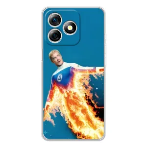 Чохол з принтом Фантастична четвірка для Ulefone Note 18 Pro (Людина-факел у вогні)