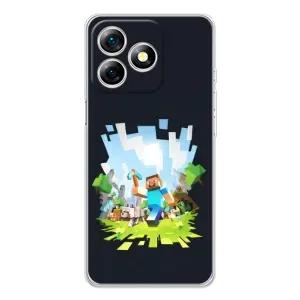 Чохол Майнкрафт на Ulefone Note 18 Pro (AlphaPrint) Minecraft (персонажі Minecraft)
