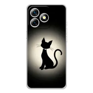 Чехол с принтом «Силуэт котика» для Ulefone Note 18 Pro