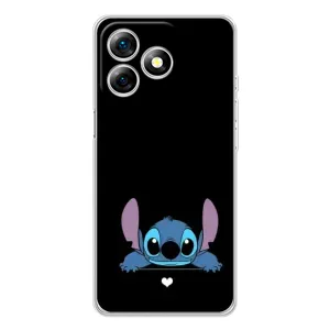Чехол с принтом Стич на Ulefone Note 18 Pro (Стич на черном)