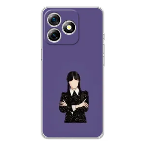 Чохли Венсдей на Ulefone Note 18 Pro Уенсдей (AlphaPrint) (Венздей у чорному)
