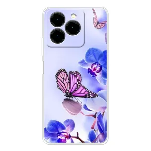 Чехлы с Цветами для Ulefone Note 20 Pro (VPrint) (Бабочка на цветочке)