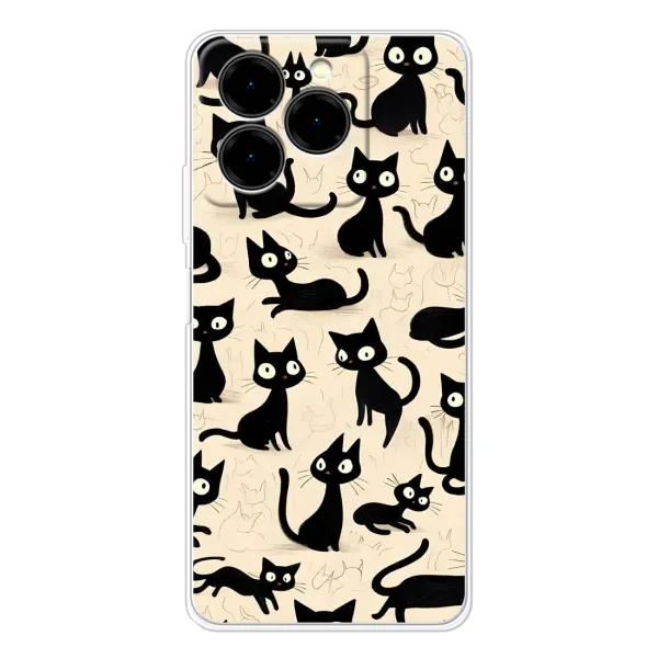 Чохол з принтом «Чорні коти» для Ulefone Note 20 Pro Чохол з принтом «Чорні коти» для Ulefone Note 20 Pro