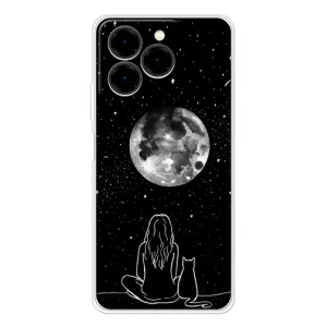 Чохол з принтом «Дівчина з котом» для Ulefone Note 20 Pro