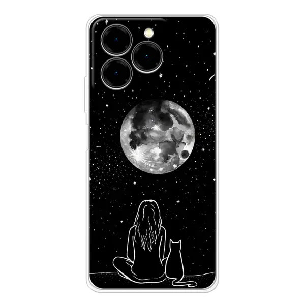 Чохол з принтом «Дівчина з котом» для Ulefone Note 20 Pro Чохол з принтом «Дівчина з котом» для Ulefone Note 20 Pro
