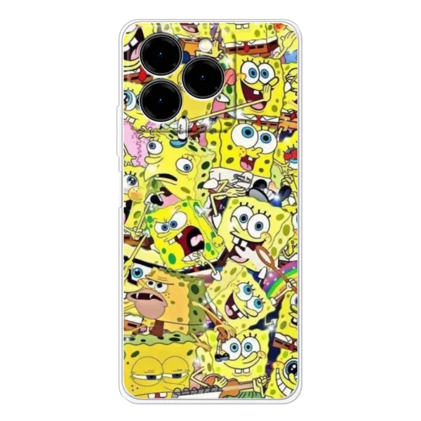 Чехол с принтом «Эмоции Спанч Боба» для Ulefone Note 20 Pro