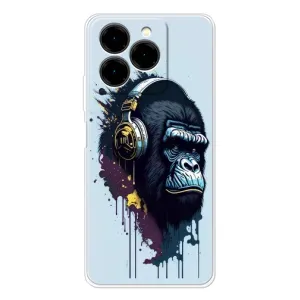 Чехол с принтом «Горилла в наушниках» для Ulefone Note 20 Pro