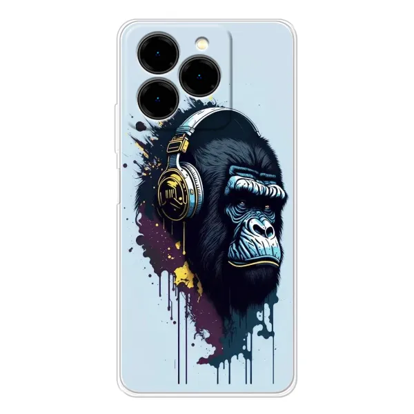 Чехол с принтом «Горилла в наушниках» для Ulefone Note 20 Pro