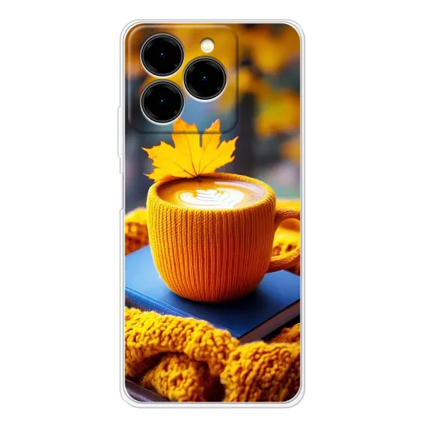 Чехол с принтом «Кофе на желтом пледе» для Ulefone Note 20 Pro