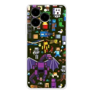 Чохол Майнкрафт на Ulefone Note 20 Pro (AlphaPrint) Minecraft (Колаж Майнкрафт)