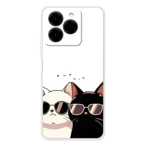 Чохол з принтом «Коти в окулярах» для Ulefone Note 20 Pro