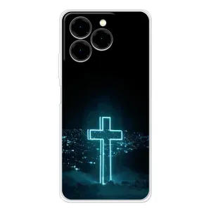 Чехол для Ulefone Note 20 Pro (AlphaPrint) - (Христианские) (Крест и город)