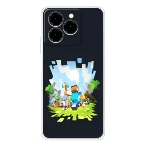 Чохол Майнкрафт на Ulefone Note 20 Pro (AlphaPrint) Minecraft (персонажі Minecraft)