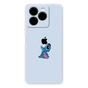 Чехол с принтом Стич на Ulefone Note 20 Pro (Stitch apple)