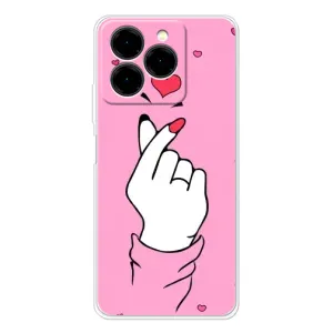 Чехол с принтом для Ulefone Note 20 Pro (AlphaPrint - Знак сердечка)