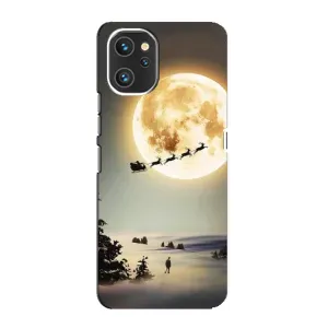 Новогодние, Праздничные Чехлы для Umidigi A13 Pro - 2024 год (Санта на луне)