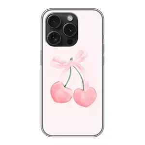 Чехол с розовым рисунком для ViVO iQOO Z11 Turbo (Розовые вишни)