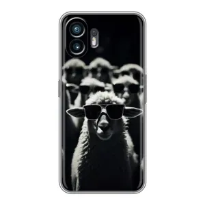 Чехол с принтом стильные животные для  convey
ВIVO IQOO Z11x 
 (Овечка в очках)