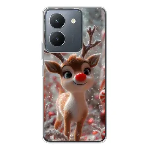 Яркий чехол для Vivo S30 с Зимними Оленятами