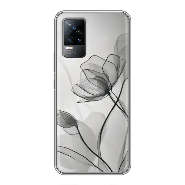 Чохол з принтом «Чорні квіти» для Vivo S9 Чохол з принтом «Чорні квіти» для Vivo S9
