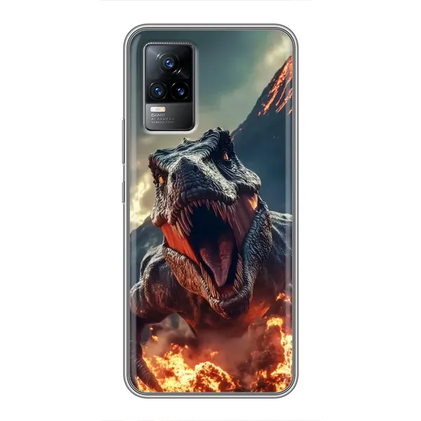 Чохол з принтом «Вогняний динозавр» для Vivo S9