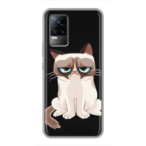 Чохол з принтом для Vivo S9 (AlphaPrint) Модні коти (Сумний кіт)