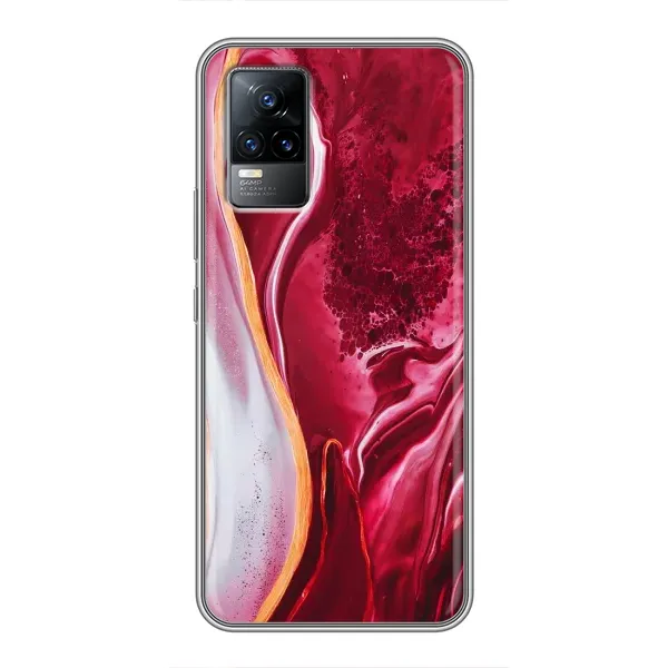 Чохол з принтом «Мрамор червоний» для Vivo S9