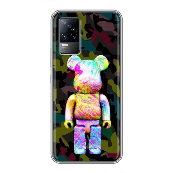 Чохол з принтом «Яскравий Bearbrick» для Vivo S9
