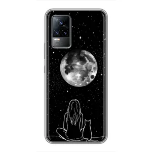 Чохол з малюнком кіт на Vivo S9e (Дівчина з котом)
