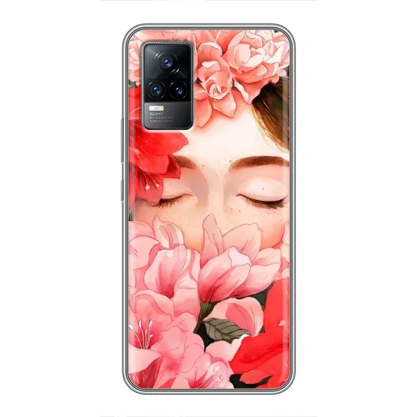 Чехол с принтом «Глаза в цветах» для Vivo S9e
