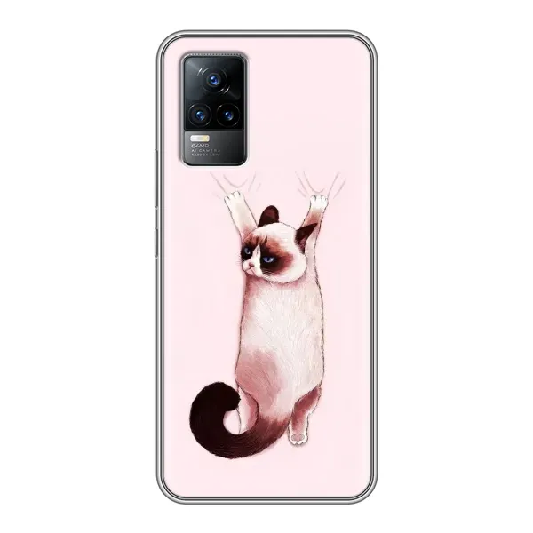 Чехол с принтом «Котик падает» для Vivo S9e
