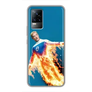 Чохол з принтом Фантастична четвірка для Vivo S9e (Людина-факел у вогні)