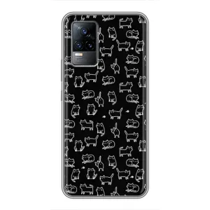 Чохол з принтом для Vivo S9e (AlphaPrint) Модні коти (Маленькі котики)