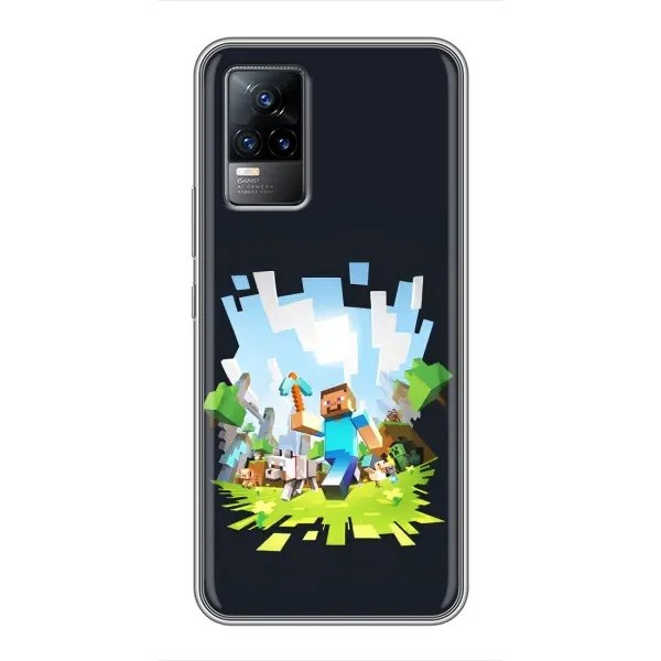Чехол с принтом «персонажи Minecraft» для Vivo S9e Чехол с принтом «персонажи Minecraft» для Vivo S9e