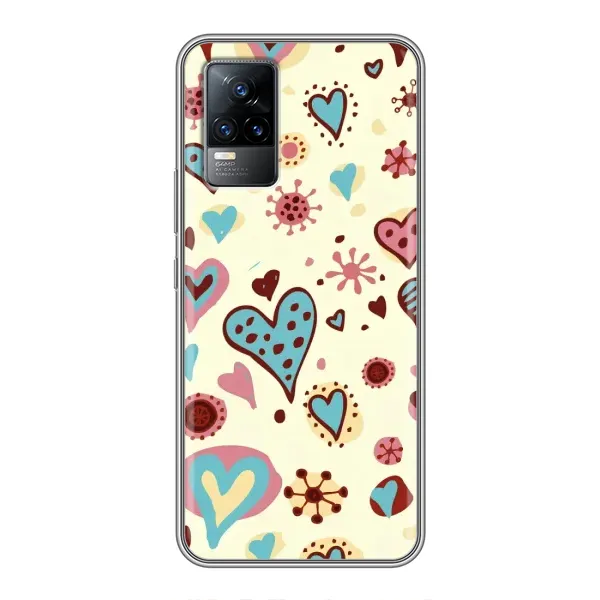 Чехол с принтом «Сердечки» для Vivo S9e