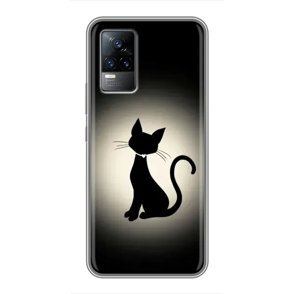 Чехол с принтом «Силуэт котика» для Vivo S9e
