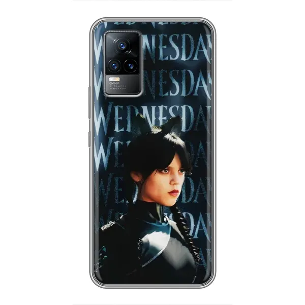 Чехол с принтом «Уэнздей кошка» для Vivo S9e Чехол с принтом «Уэнздей кошка» для Vivo S9e