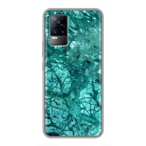 Чехол с принтом «Зеленый мрамор» для Vivo S9e