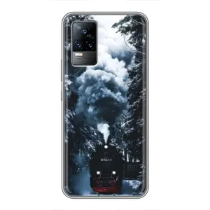 Новорічні, Святкові Чохли для Vivo S9e - 2024 год (Зимовий потяг)