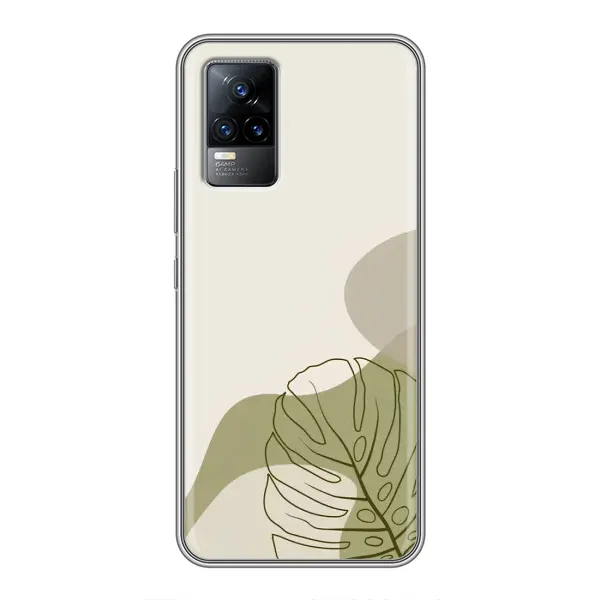Чохол з принтом «Зелена монстера дизайн» для Vivo V21E Чохол з принтом «Зелена монстера дизайн» для Vivo V21E