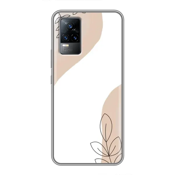 Чохол з принтом «Нюдова гілочка абстракція» для Vivo V21E Чохол з принтом «Нюдова гілочка абстракція» для Vivo V21E
