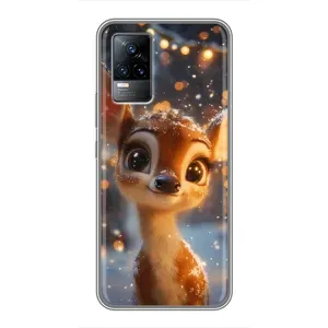 Чохол з принтом «Оленятко серед гірлянд» для Vivo V21E