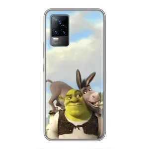 Чохол з мультфільмом Шрек на Vivo V21E (Шрек та Осел)